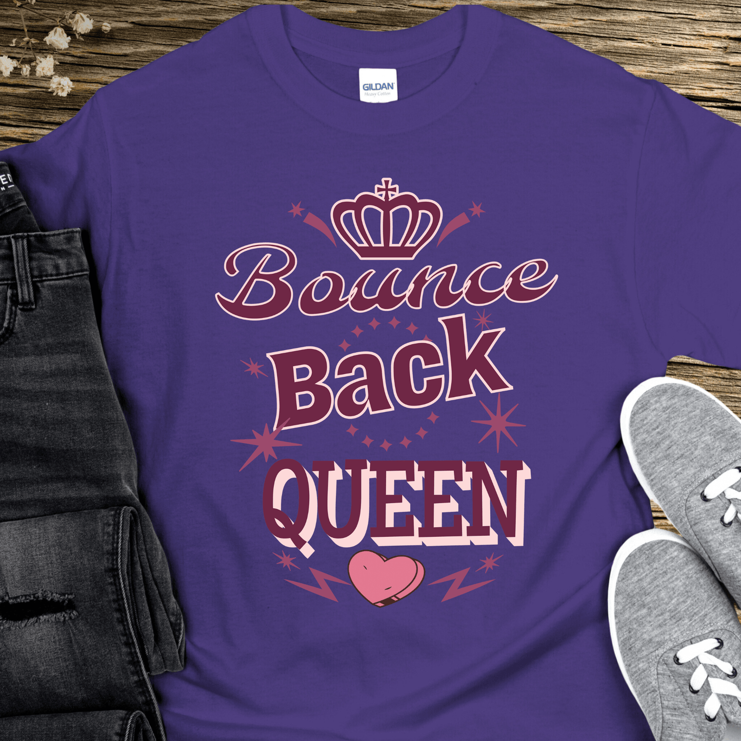 Recovery T-Shirt | Inspiring Sobriety | Bounce Back Queen