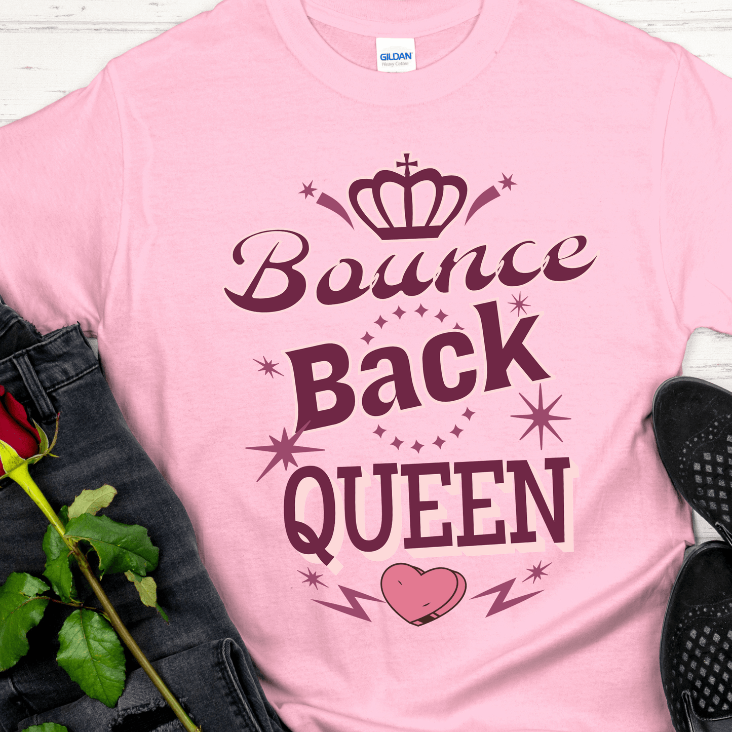 Recovery T-Shirt | Inspiring Sobriety | Bounce Back Queen