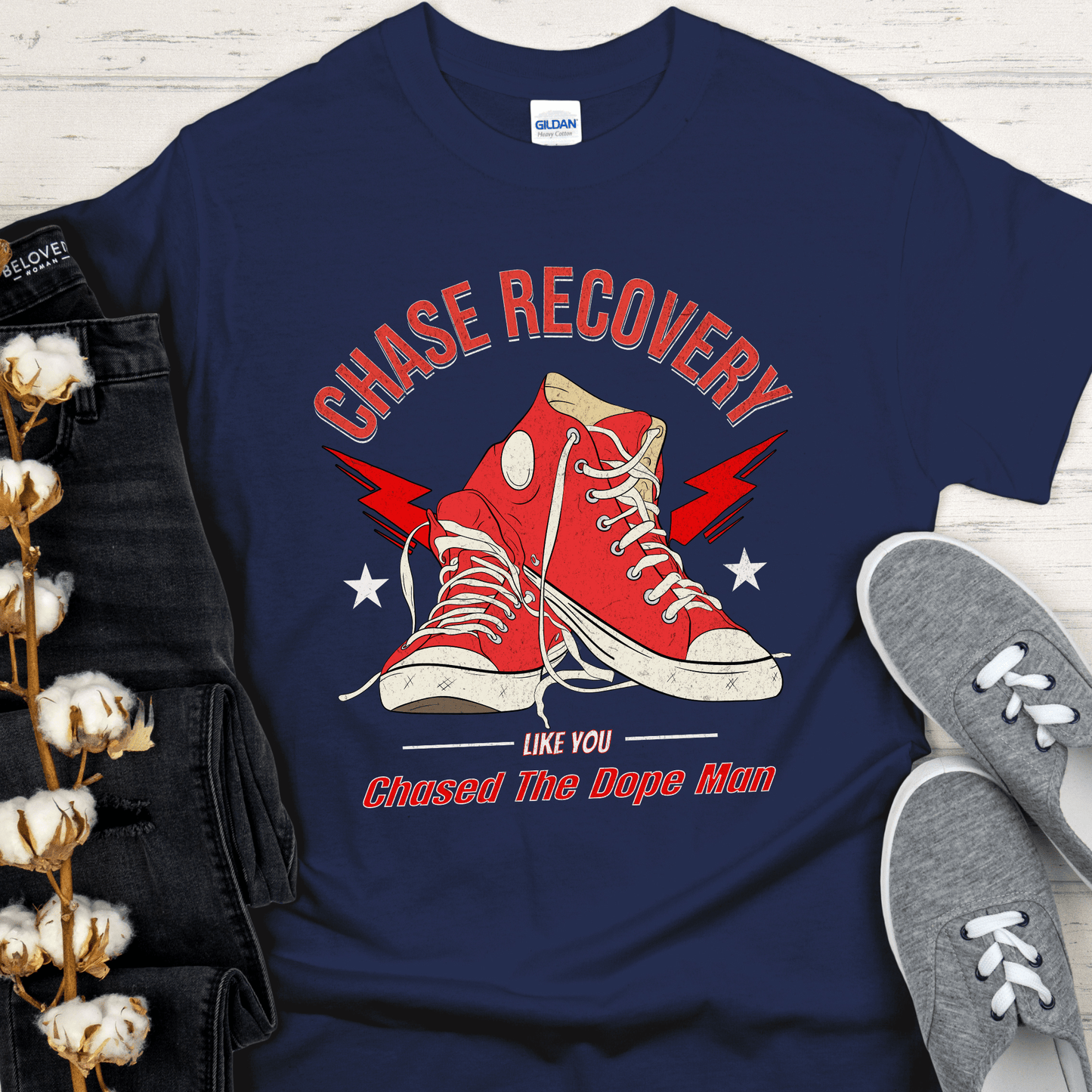 Recovery T-Shirt | Inspiring Sobriety | Chase Recovery Like You Chased The Dope Man