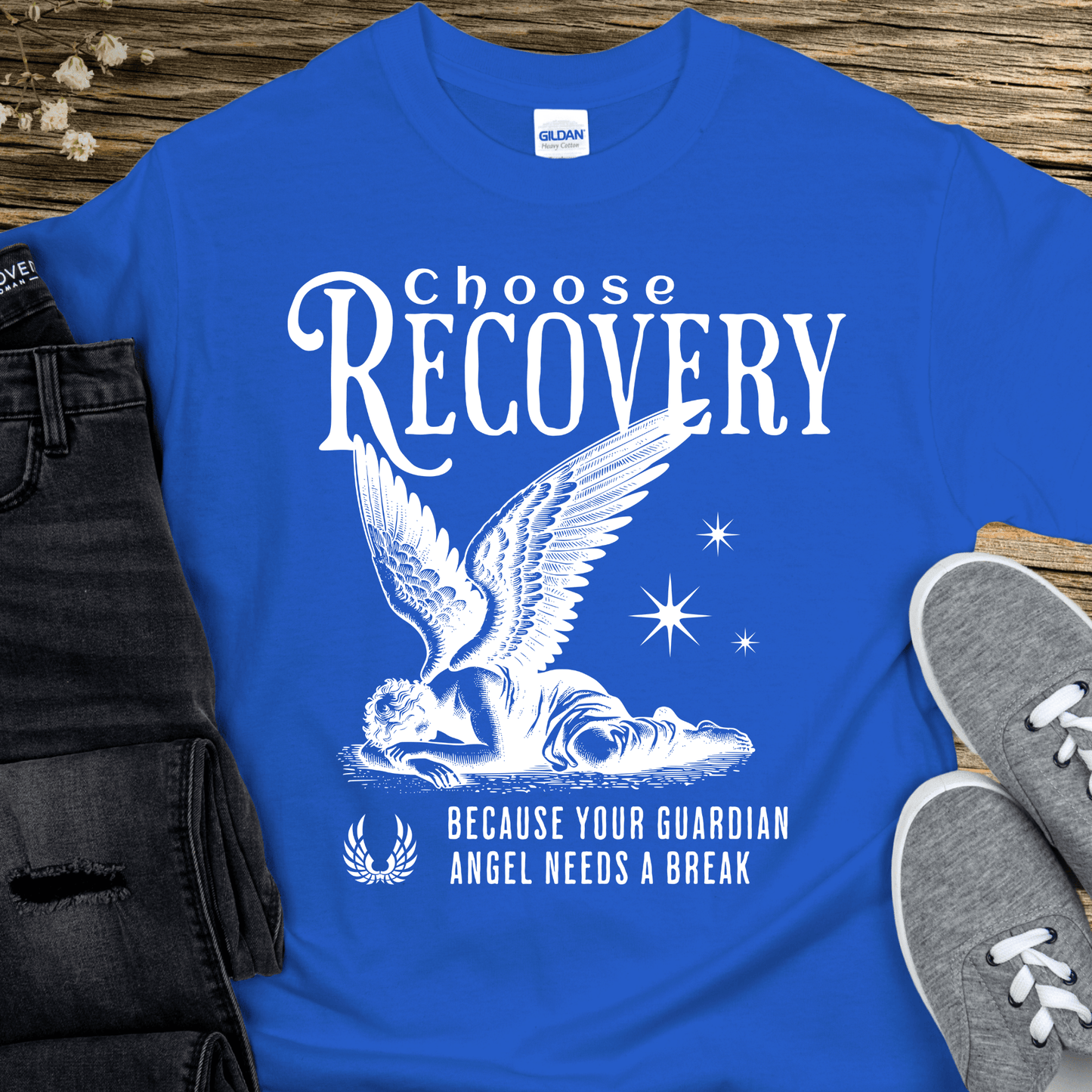 Recovery T-Shirt | Inspiring Sobriety | Choose Recovery - Guardian Angel