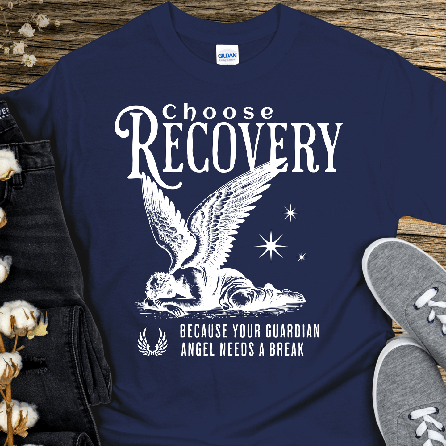 Recovery T-Shirt | Inspiring Sobriety | Choose Recovery - Guardian Angel