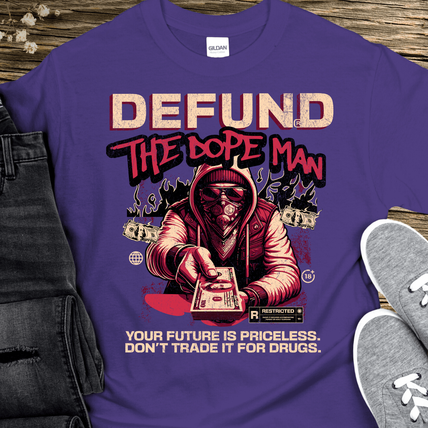 Recovery T-Shirt | Inspiring Sobriety | Defund The Dope Man