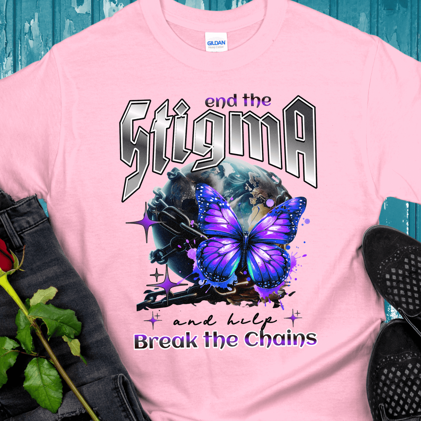 Recovery T-Shirt | Inspiring Sobriety | End The Stigma Butterfly