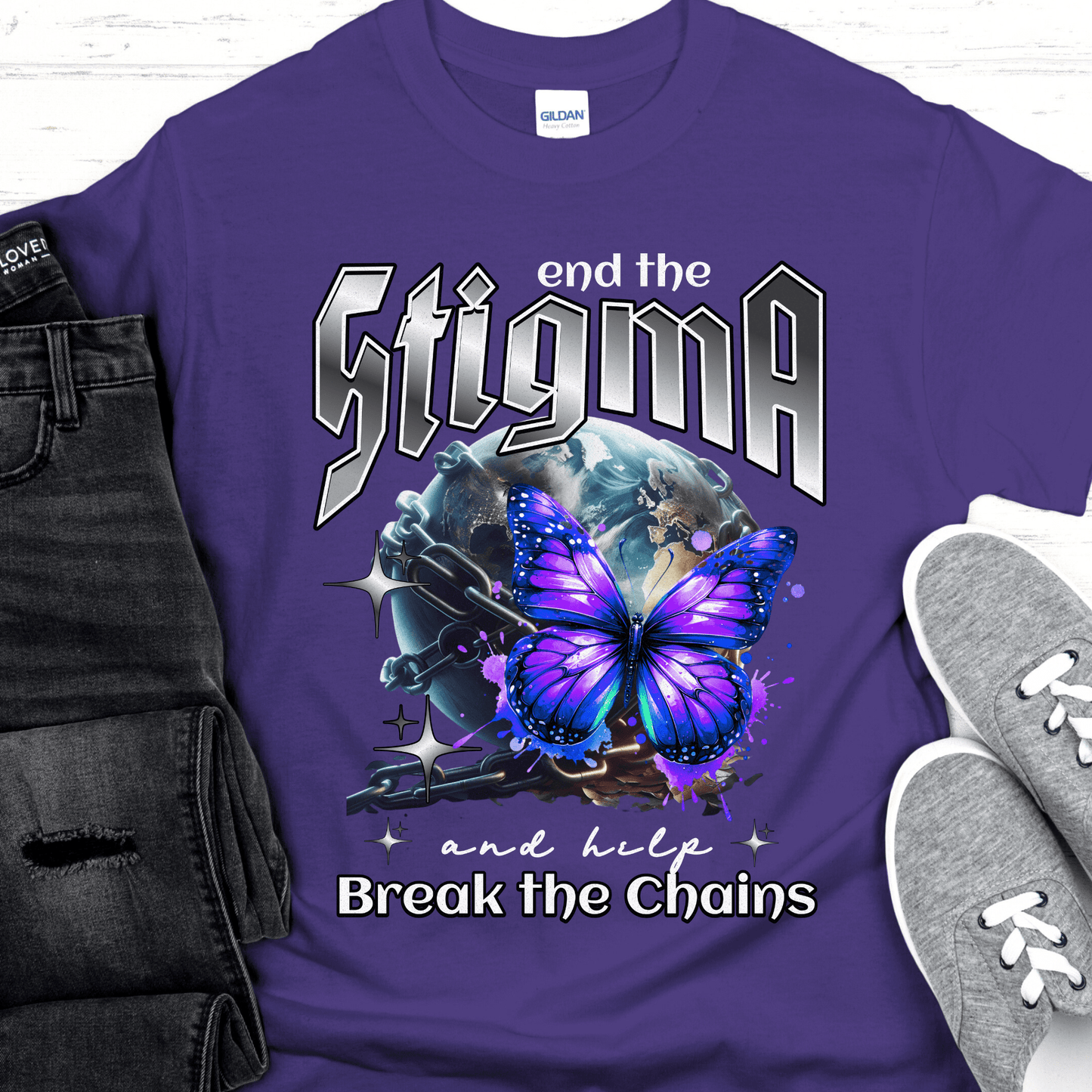 Recovery T-Shirt | Inspiring Sobriety | End The Stigma Butterfly