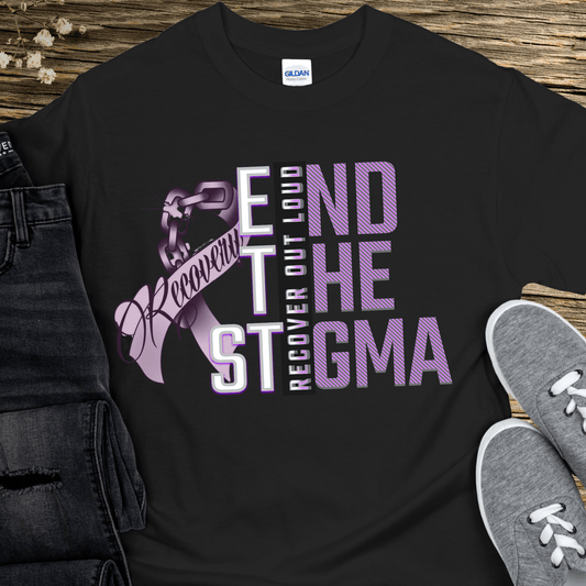 Recovery T-Shirt | Inspiring Sobriety | End The Stigma, Recover Out Loud
