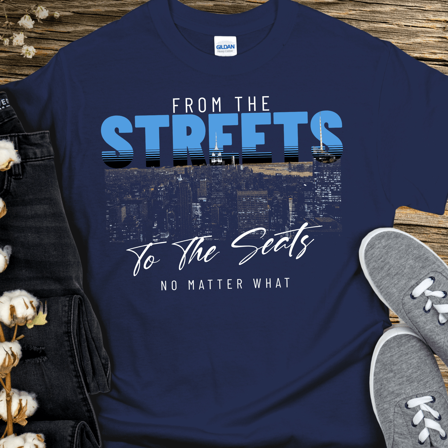 Recovery T-Shirt | Inspiring Sobriety | From The Streets To The Seats (Blue)