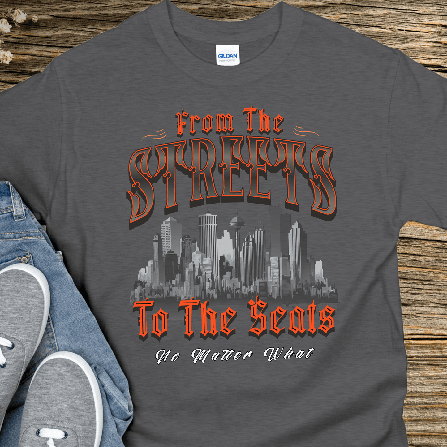 Recovery T-Shirt | Inspiring Sobriety | From The Streets To The Seats (Orange)