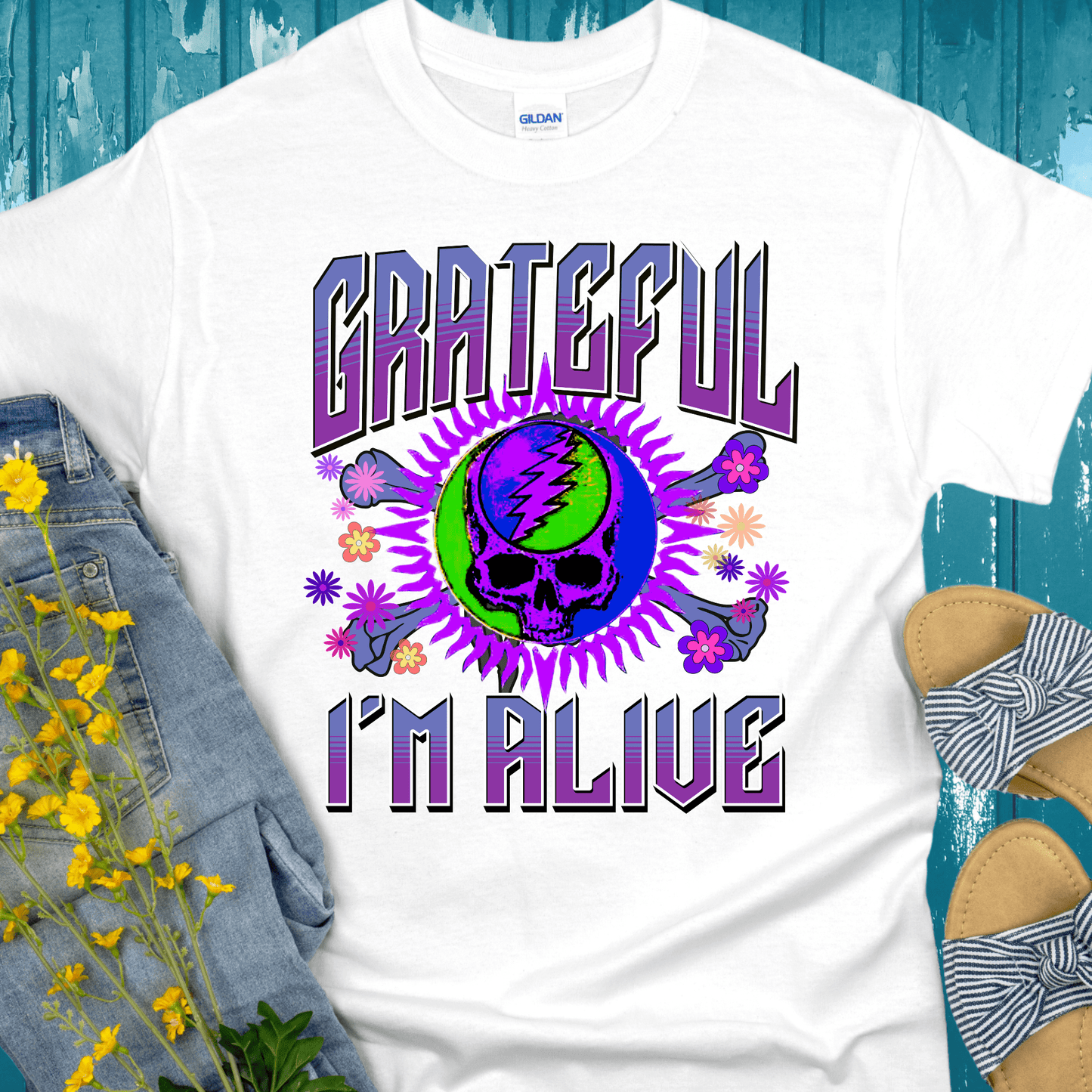 Recovery T-Shirt | Inspiring Sobriety | Grateful I'm Alive