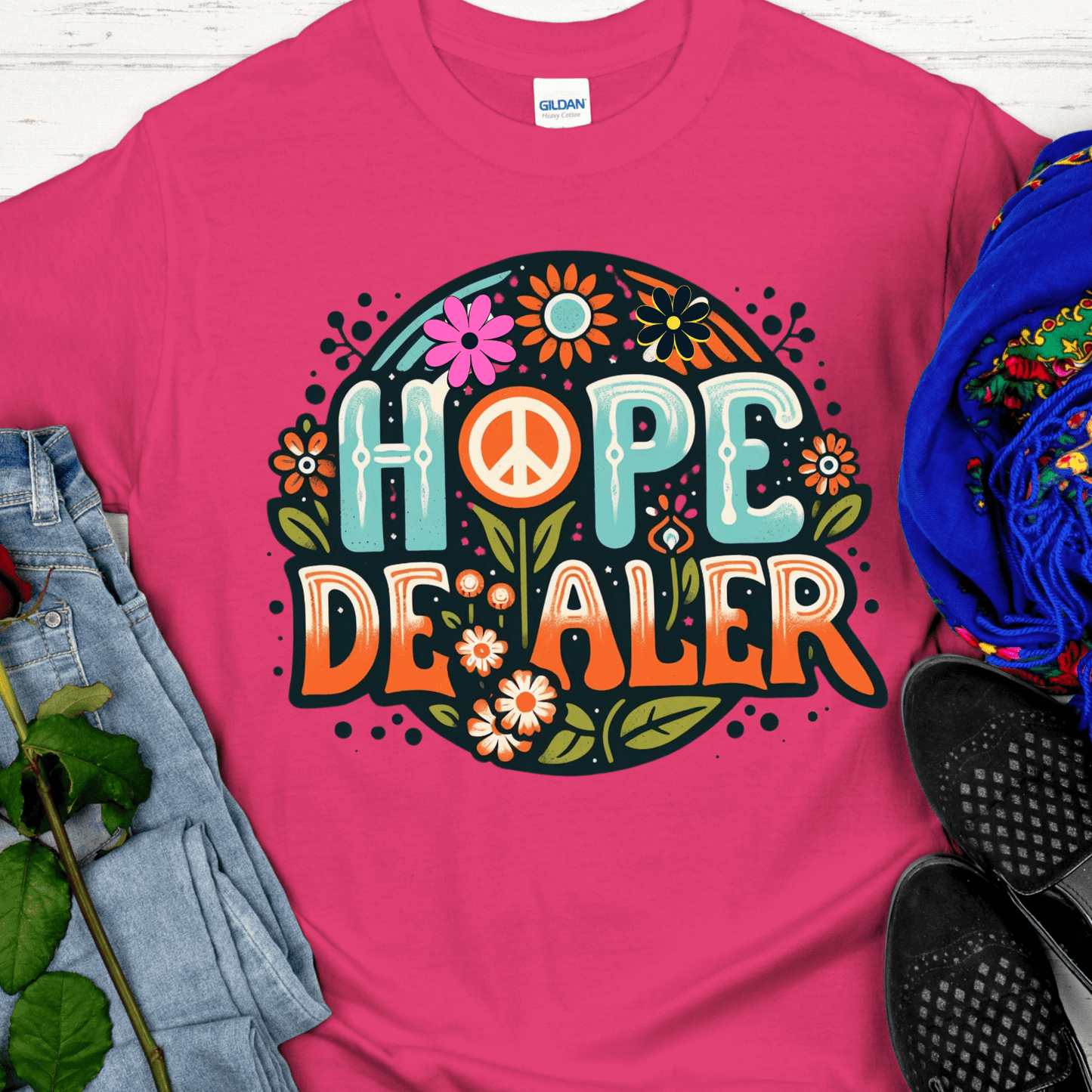 Recovery T-Shirt | Inspiring Sobriety | Hope Dealer (Retro)
