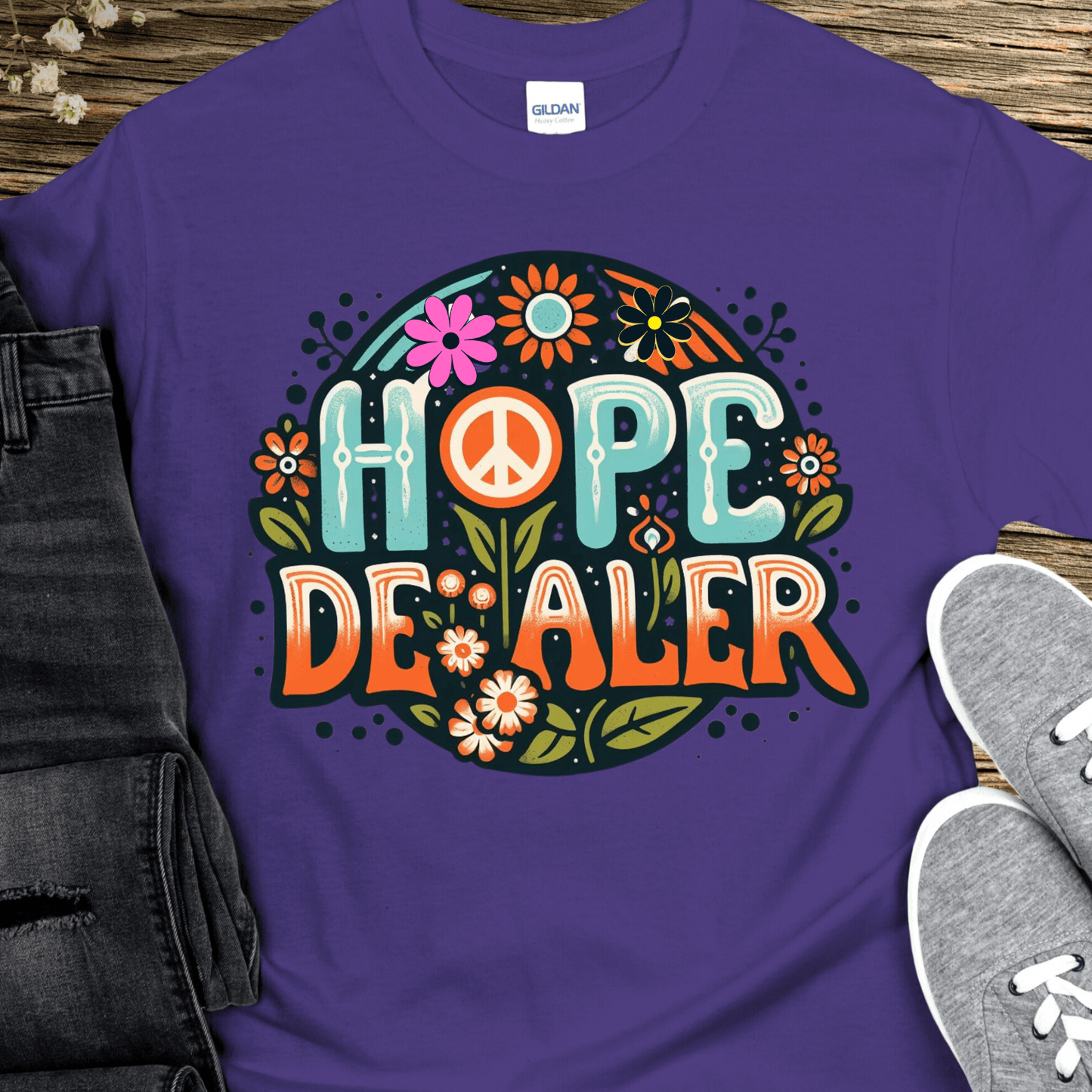 Recovery T-Shirt | Inspiring Sobriety | Hope Dealer (Retro)