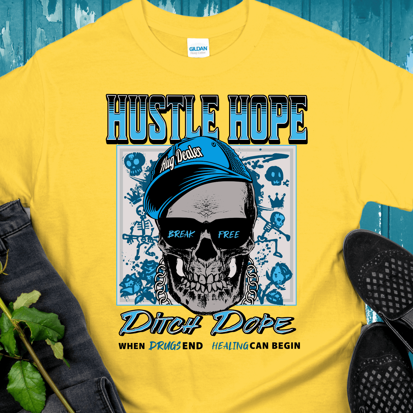 Recovery T-Shirt | Inspiring Sobriety | Hustle Hope, Ditch Dope
