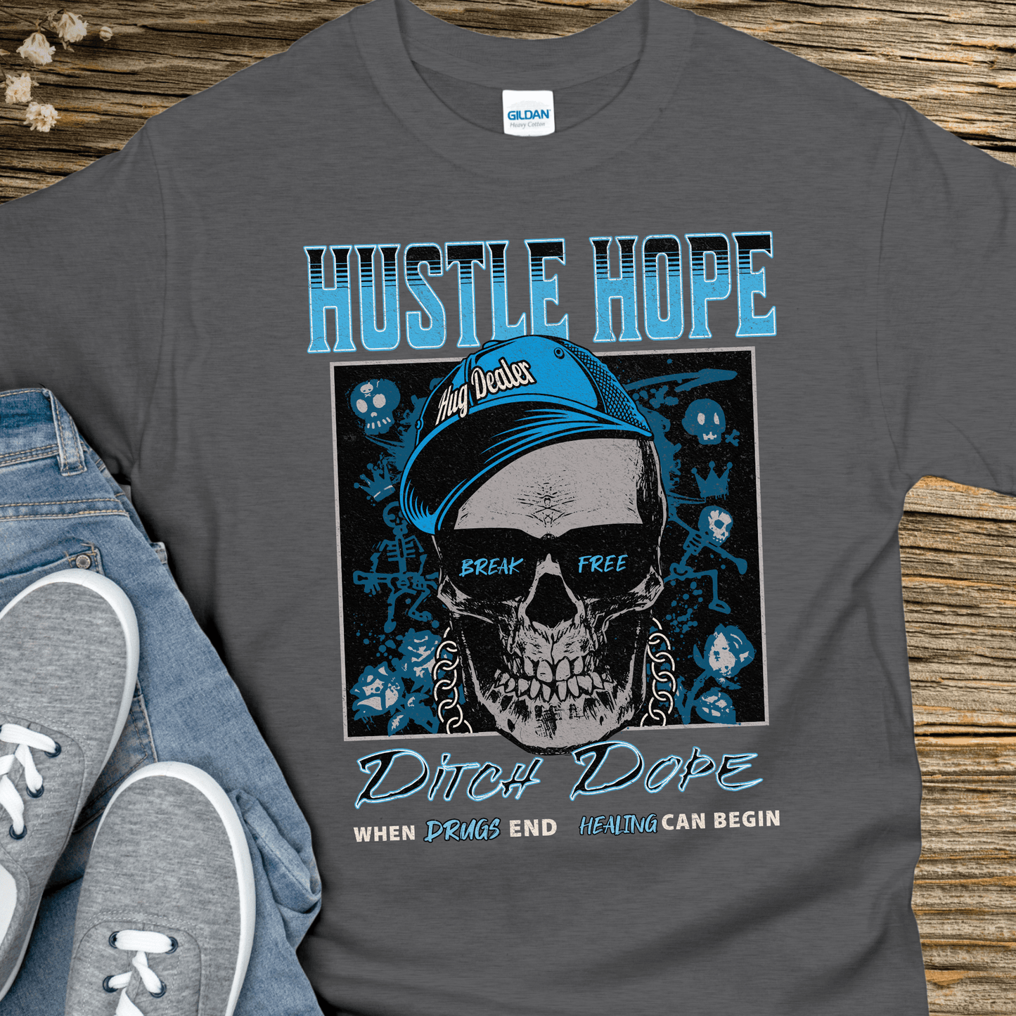Recovery T-Shirt | Inspiring Sobriety | Hustle Hope, Ditch Dope