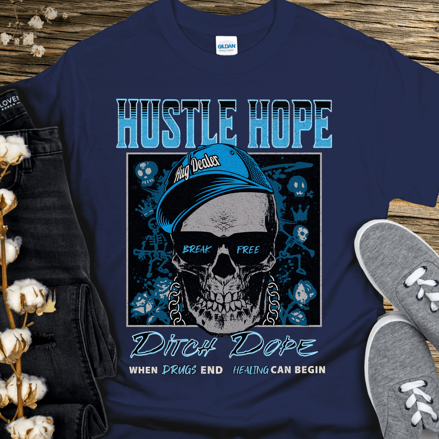 Recovery T-Shirt | Inspiring Sobriety | Hustle Hope, Ditch Dope