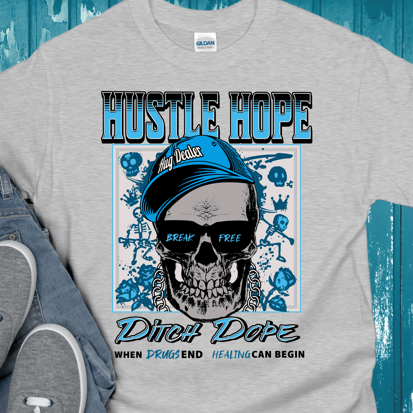 Recovery T-Shirt | Inspiring Sobriety | Hustle Hope, Ditch Dope