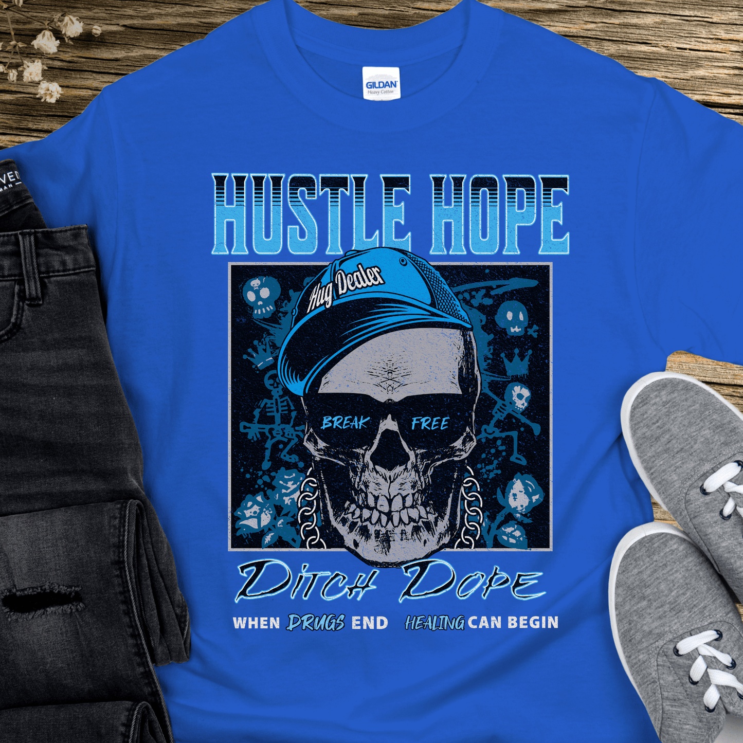 Recovery T-Shirt | Inspiring Sobriety | Hustle Hope, Ditch Dope