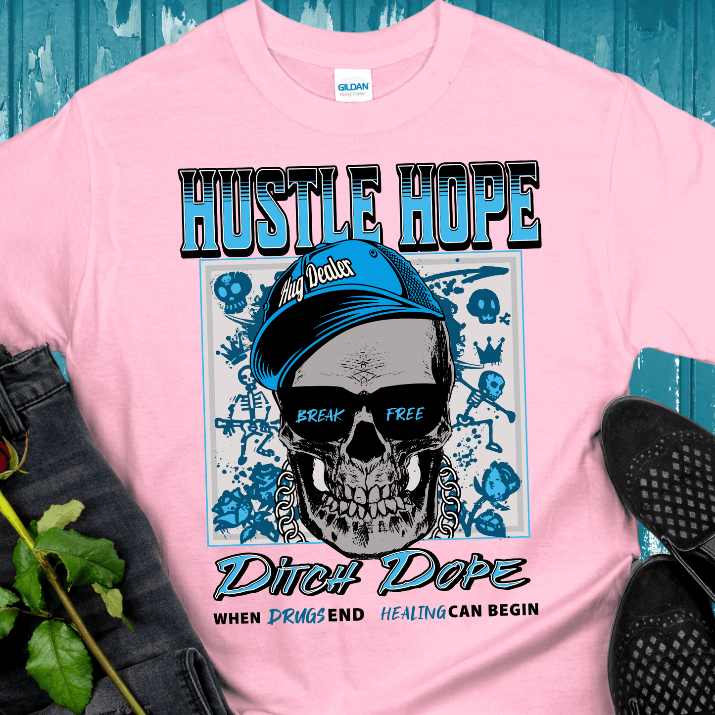 Recovery T-Shirt | Inspiring Sobriety | Hustle Hope, Ditch Dope