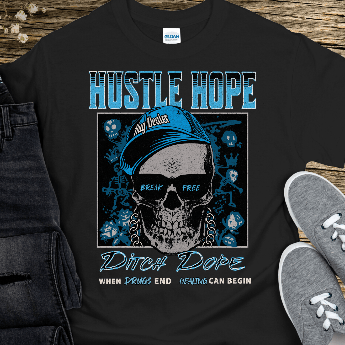 Recovery T-Shirt | Inspiring Sobriety | Hustle Hope, Ditch Dope