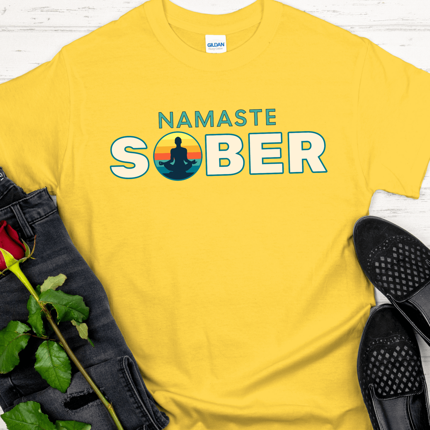 Recovery T-Shirt | Inspiring Sobriety | Namaste Sober