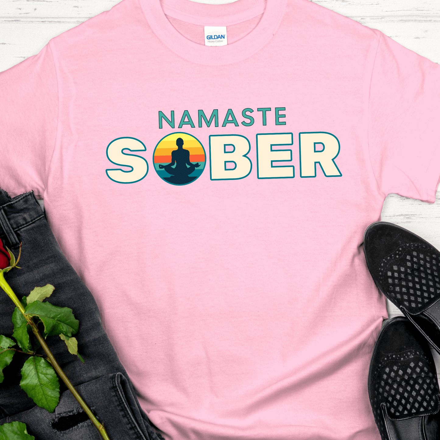 Recovery T-Shirt | Inspiring Sobriety | Namaste Sober