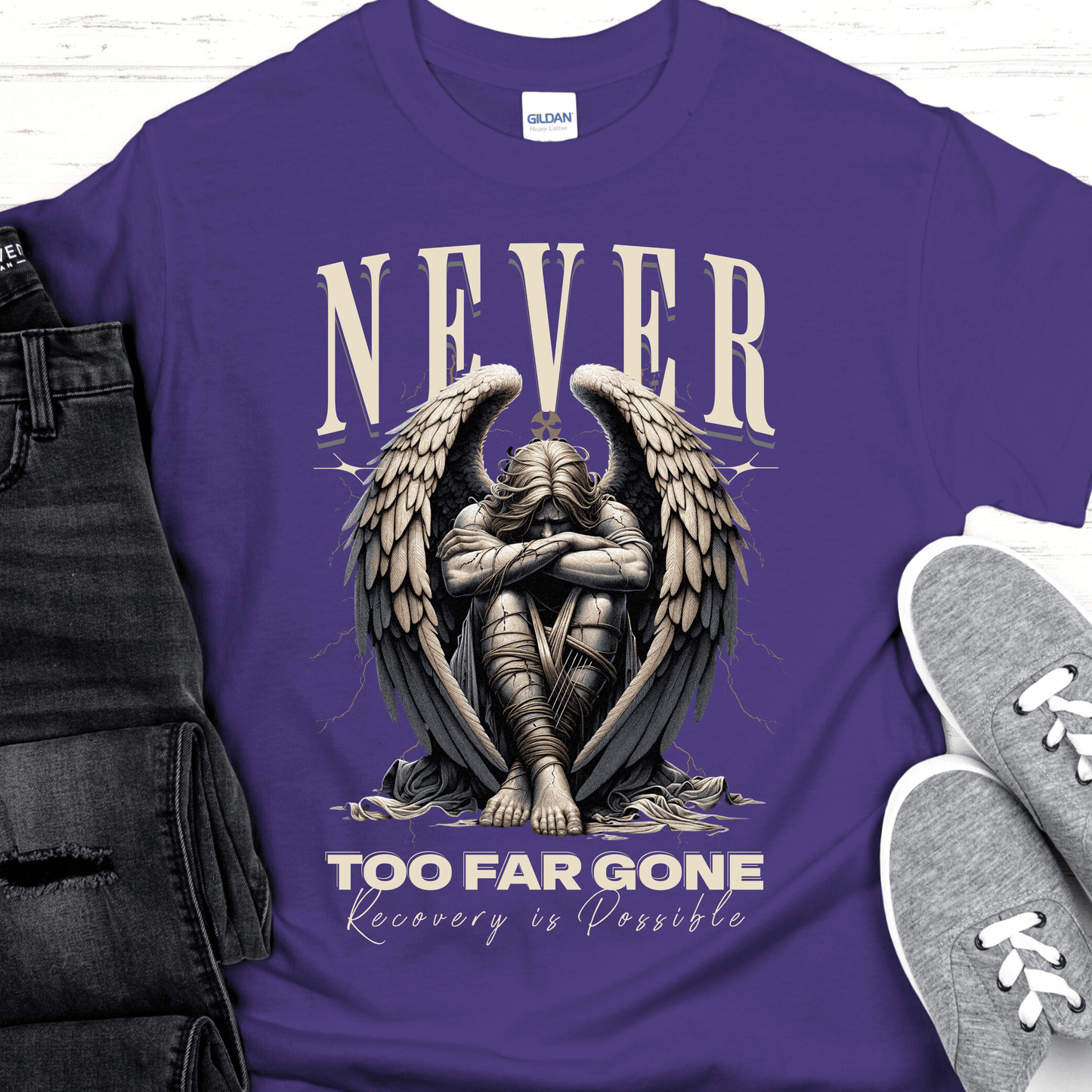 Recovery T-Shirt | Inspiring Sobriety | Never Too Far Gone