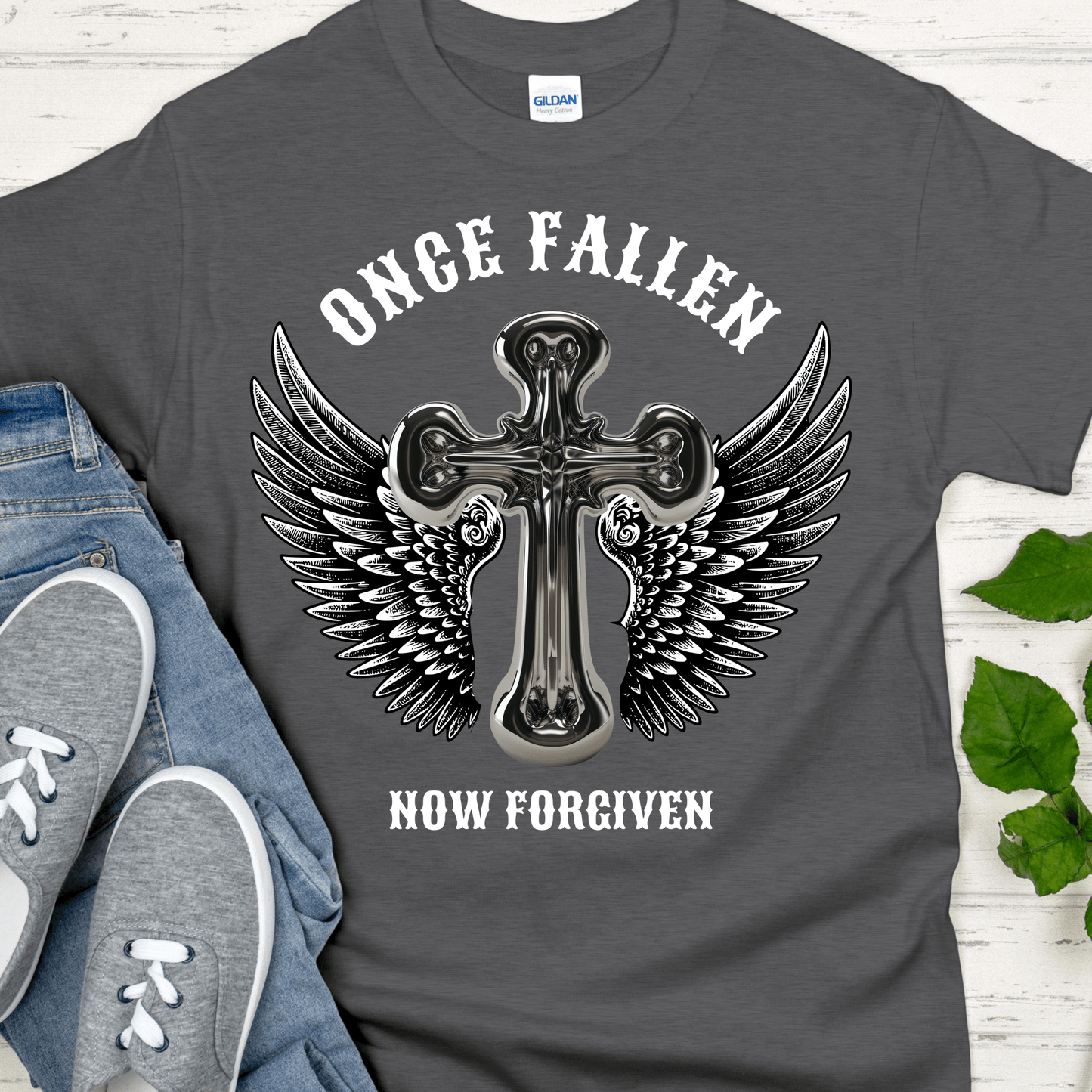 Recovery T-Shirt | Inspiring Sobriety | Once Fallen Now Forgiven