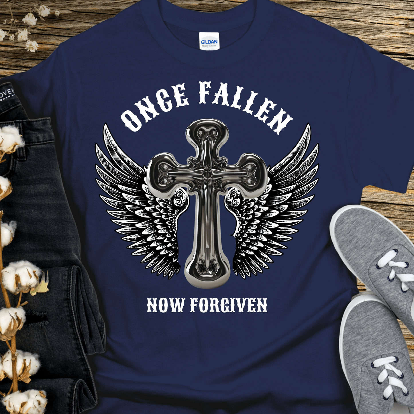 Recovery T-Shirt | Inspiring Sobriety | Once Fallen Now Forgiven