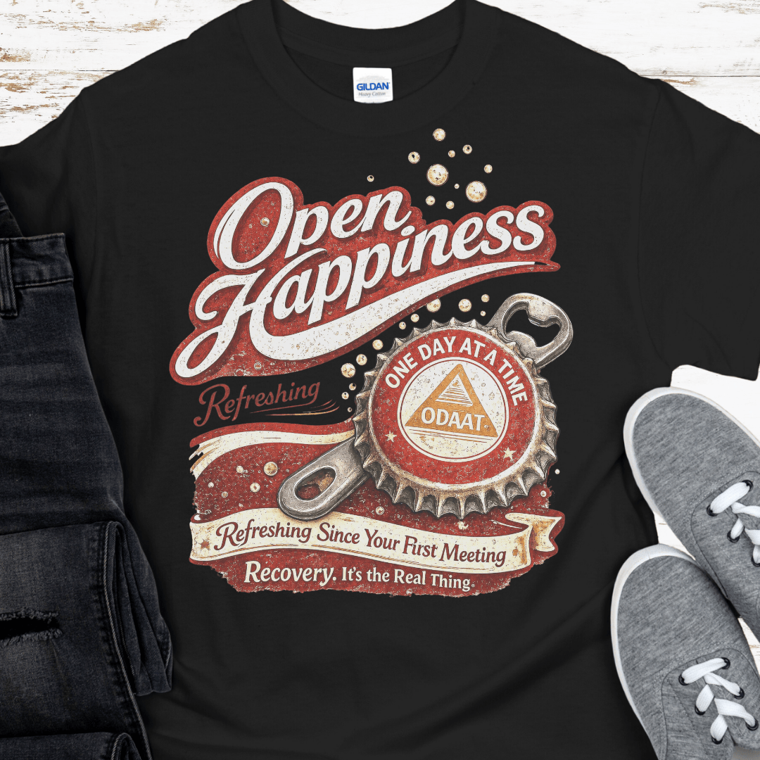 Recovery T-Shirt | Inspiring Sobriety | Open Happiness
