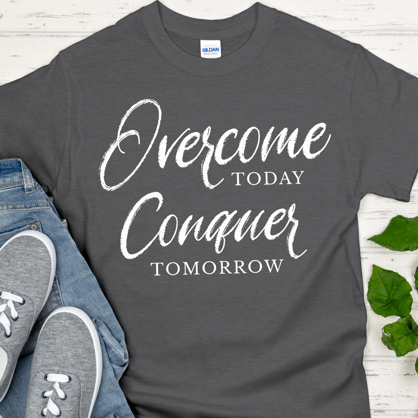Recovery T-Shirt | Inspiring Sobriety | Overcome Today, Conquer Tomorrow