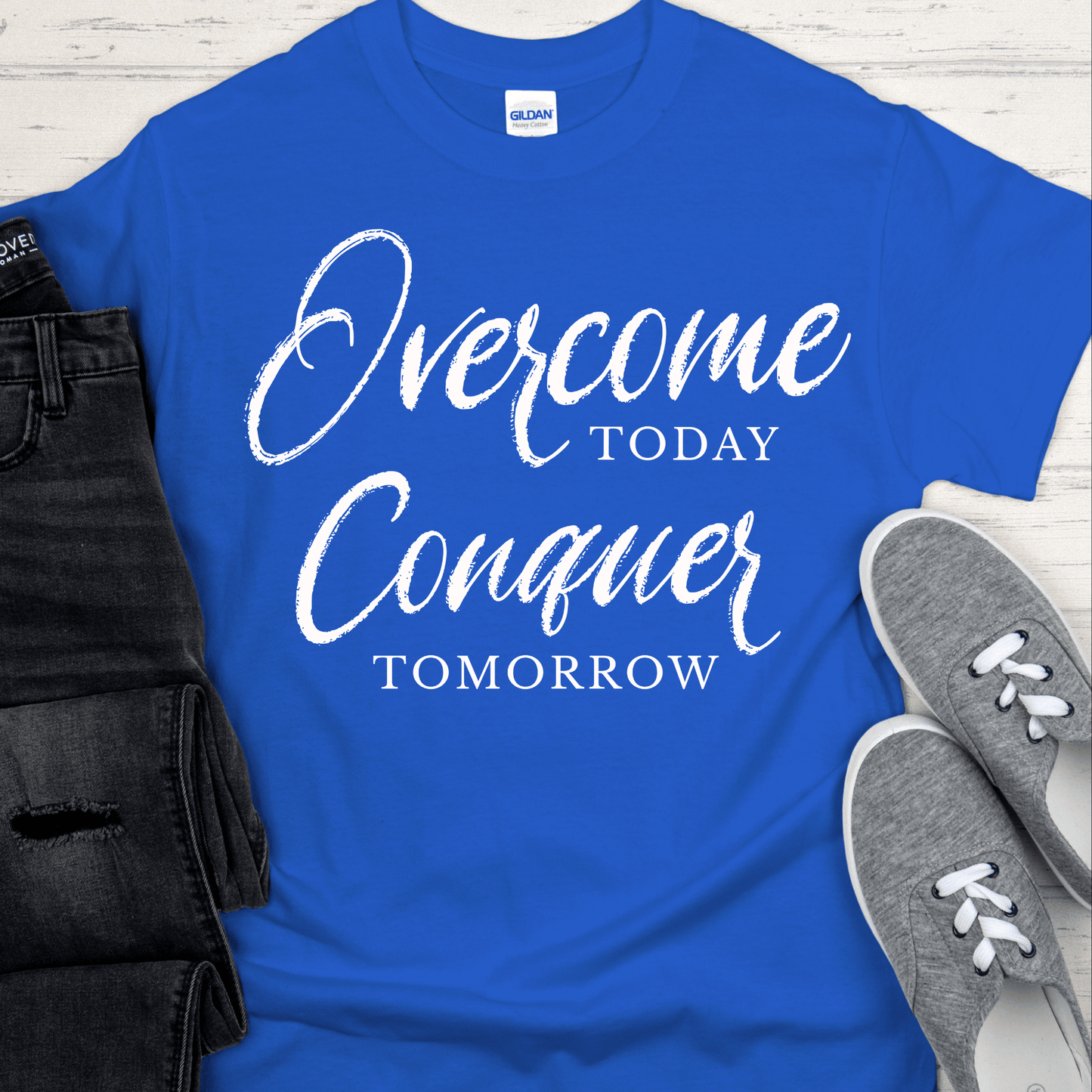 Recovery T-Shirt | Inspiring Sobriety | Overcome Today, Conquer Tomorrow