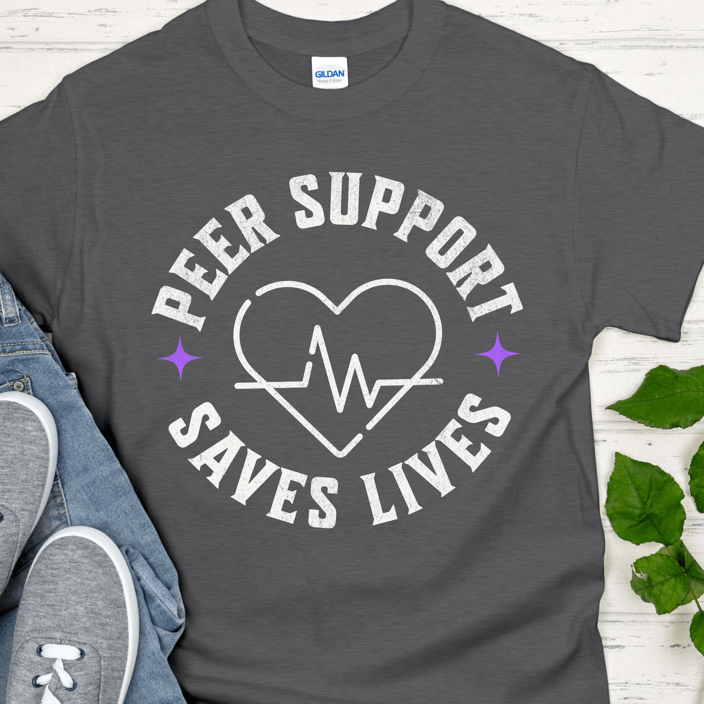 Recovery T-Shirt | Inspiring Sobriety | Peer Support Saves Lives