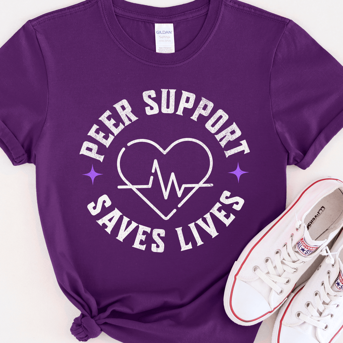 Recovery T-Shirt | Inspiring Sobriety | Peer Support Saves Lives