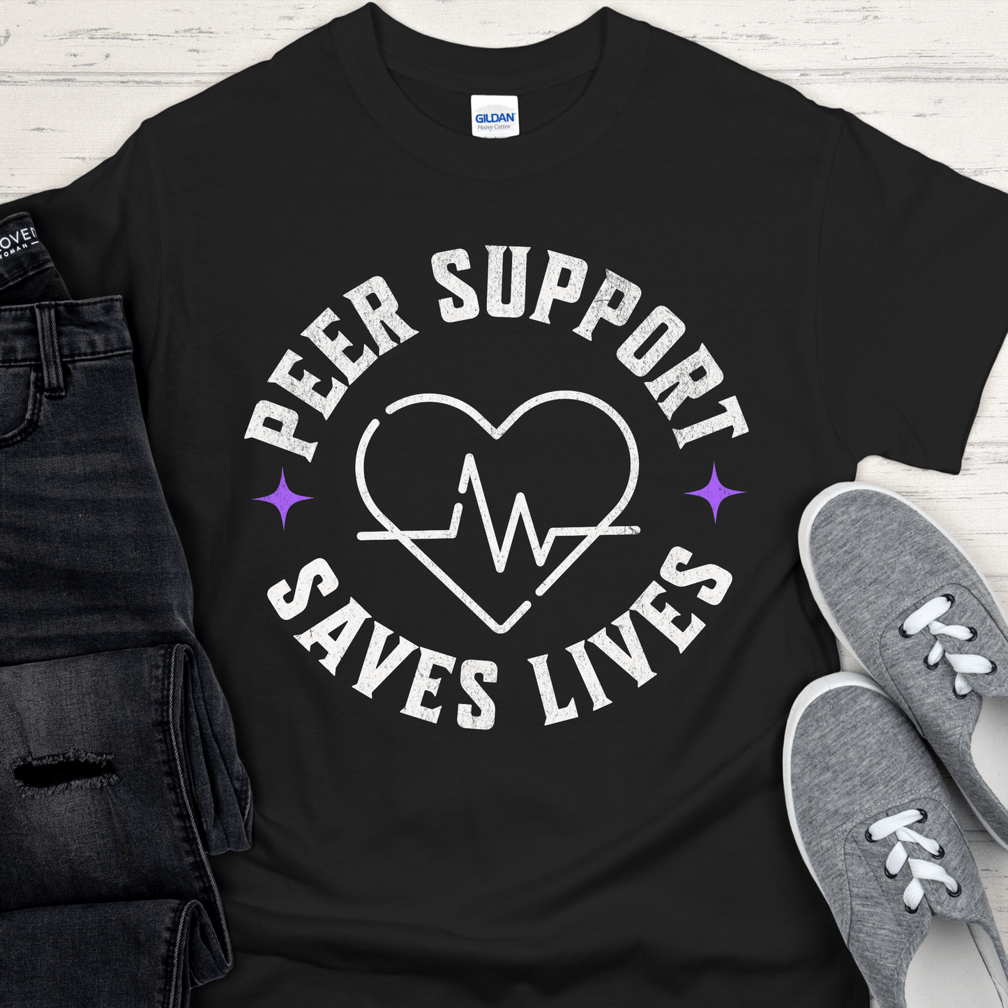 Recovery T-Shirt | Inspiring Sobriety | Peer Support Saves Lives