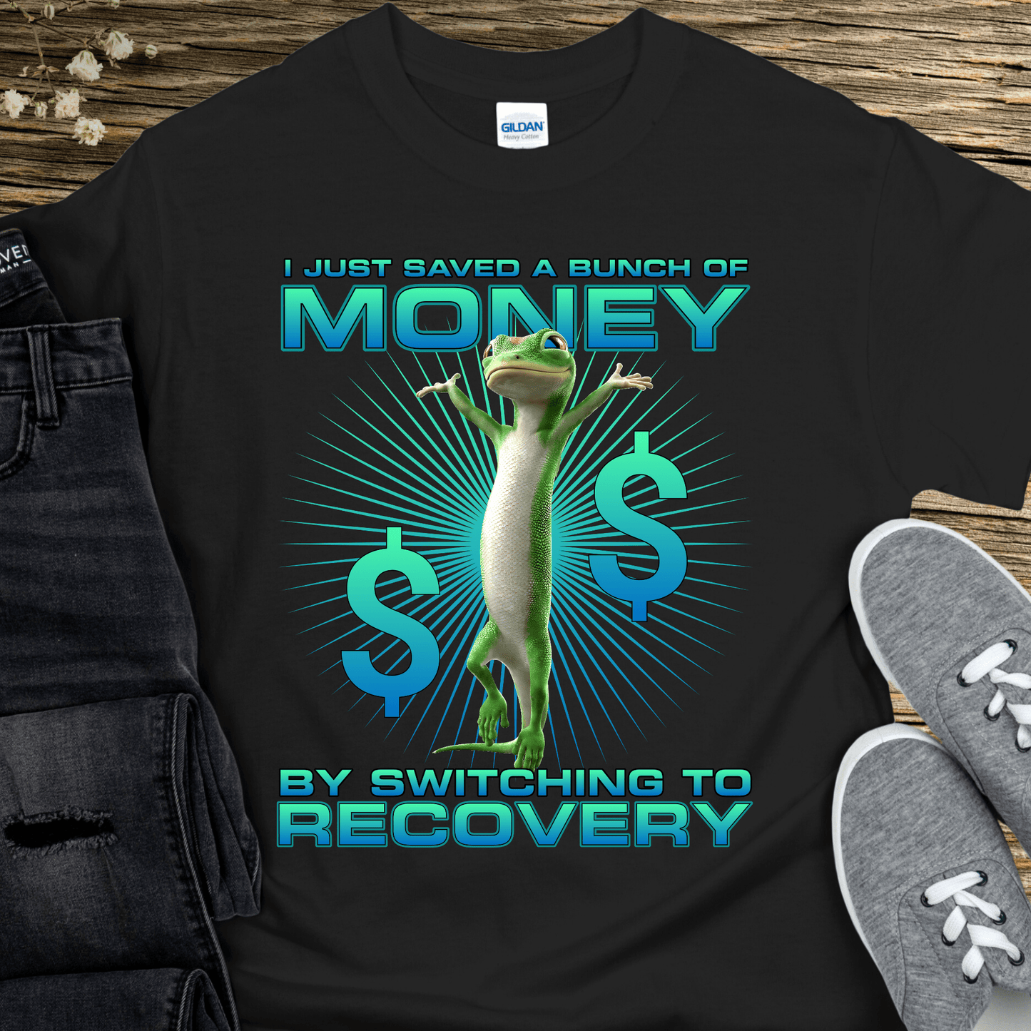 Recovery T-Shirt | Inspiring Sobriety | Recovery Gecko