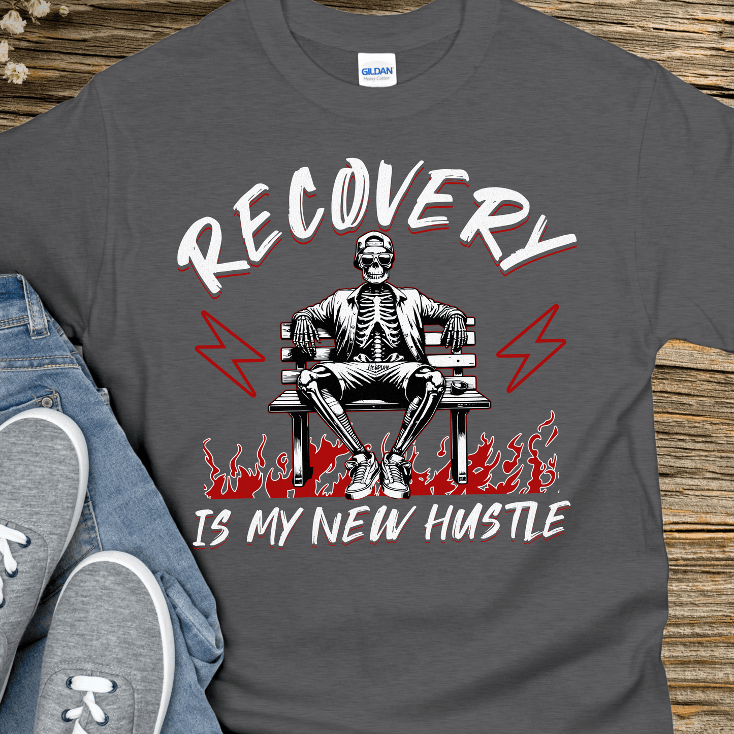Recovery T-Shirt | Inspiring Sobriety | Recovery Is My New Hustle
