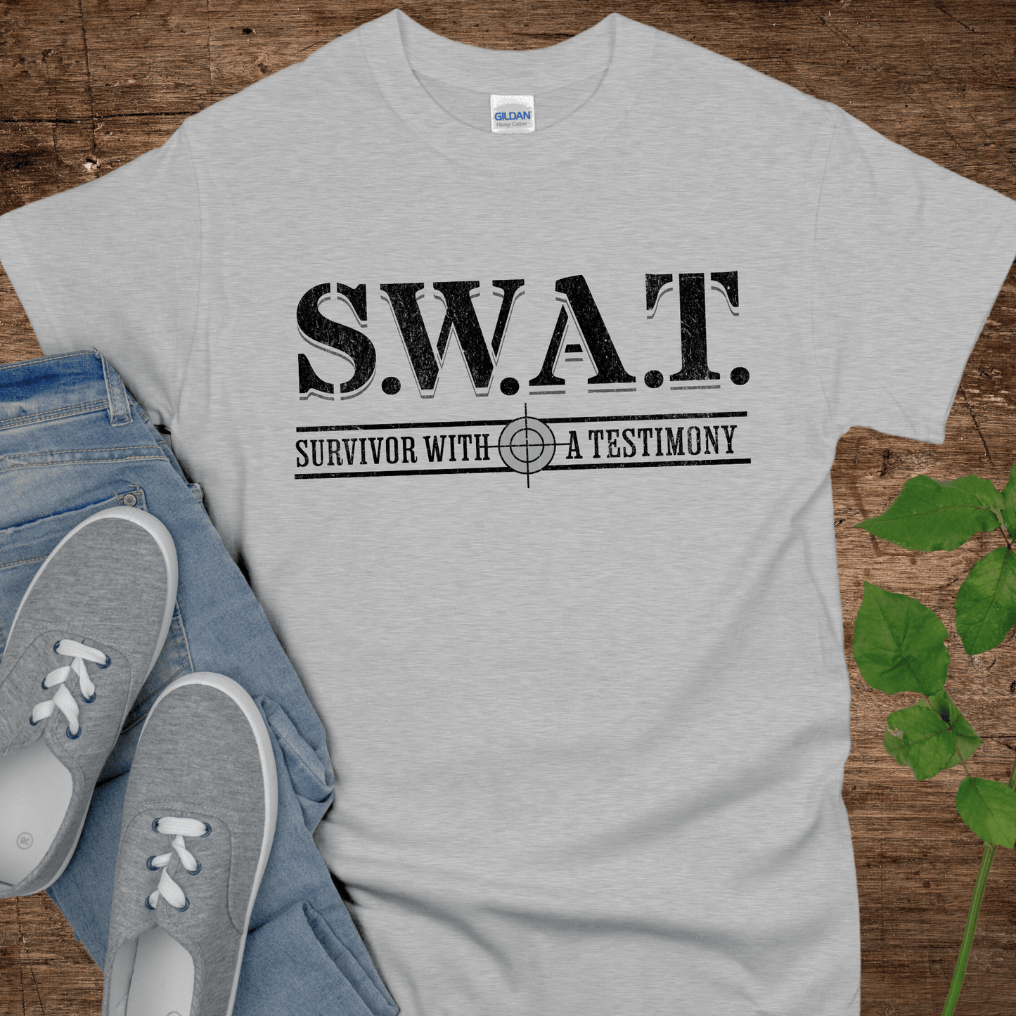 Recovery T-Shirt | Inspiring Sobriety | S.W.A.T. - Survivor With a Testimony