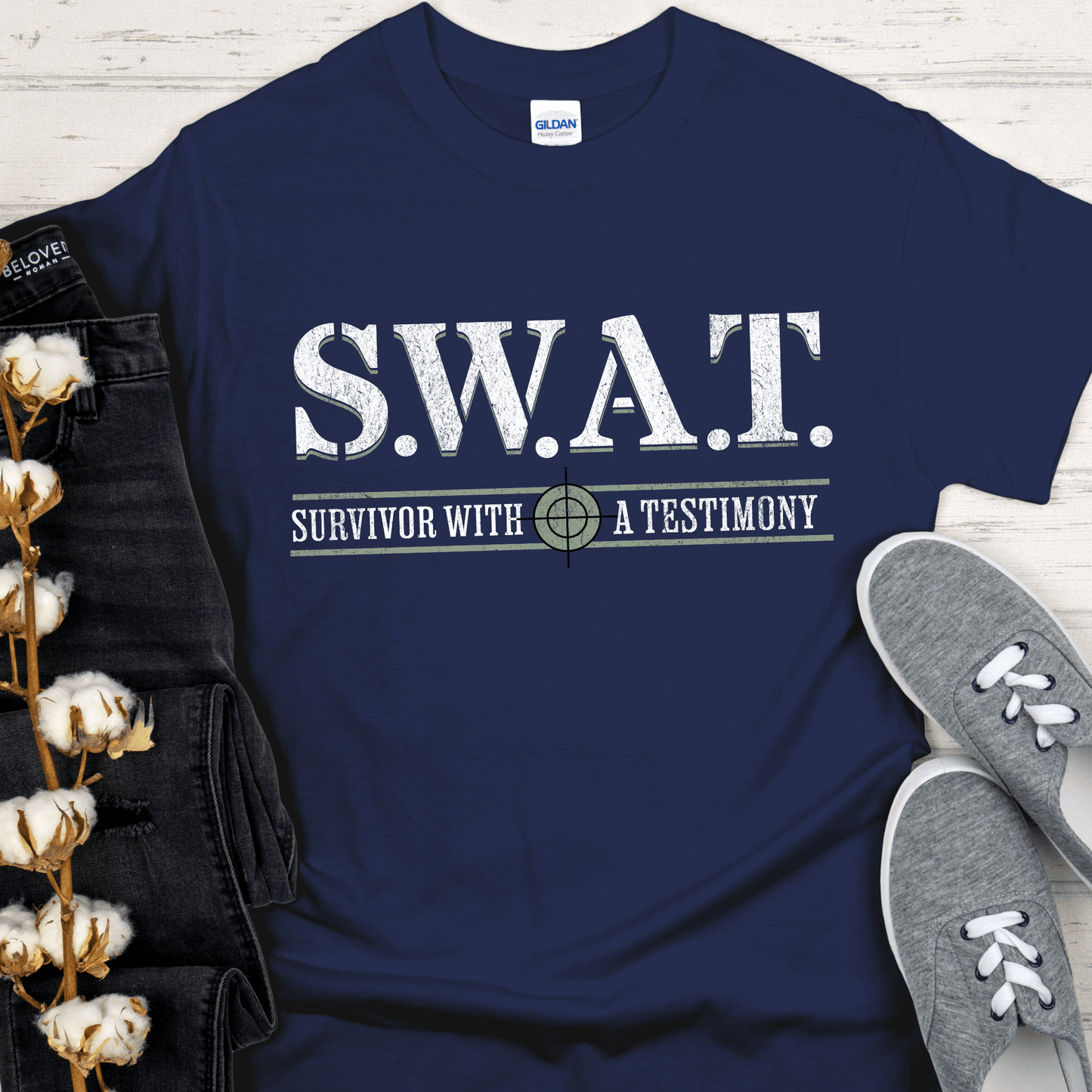 Recovery T-Shirt | Inspiring Sobriety | S.W.A.T. - Survivor With a Testimony