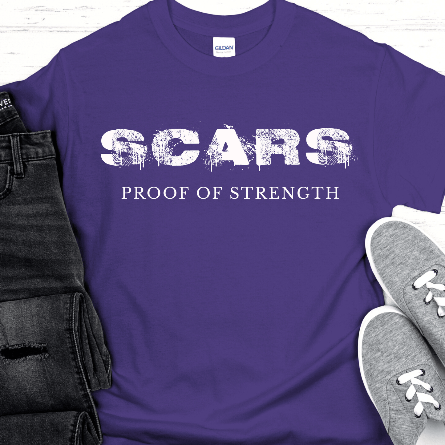 Recovery T-Shirt | Inspiring Sobriety | Scars - Proof of Strength