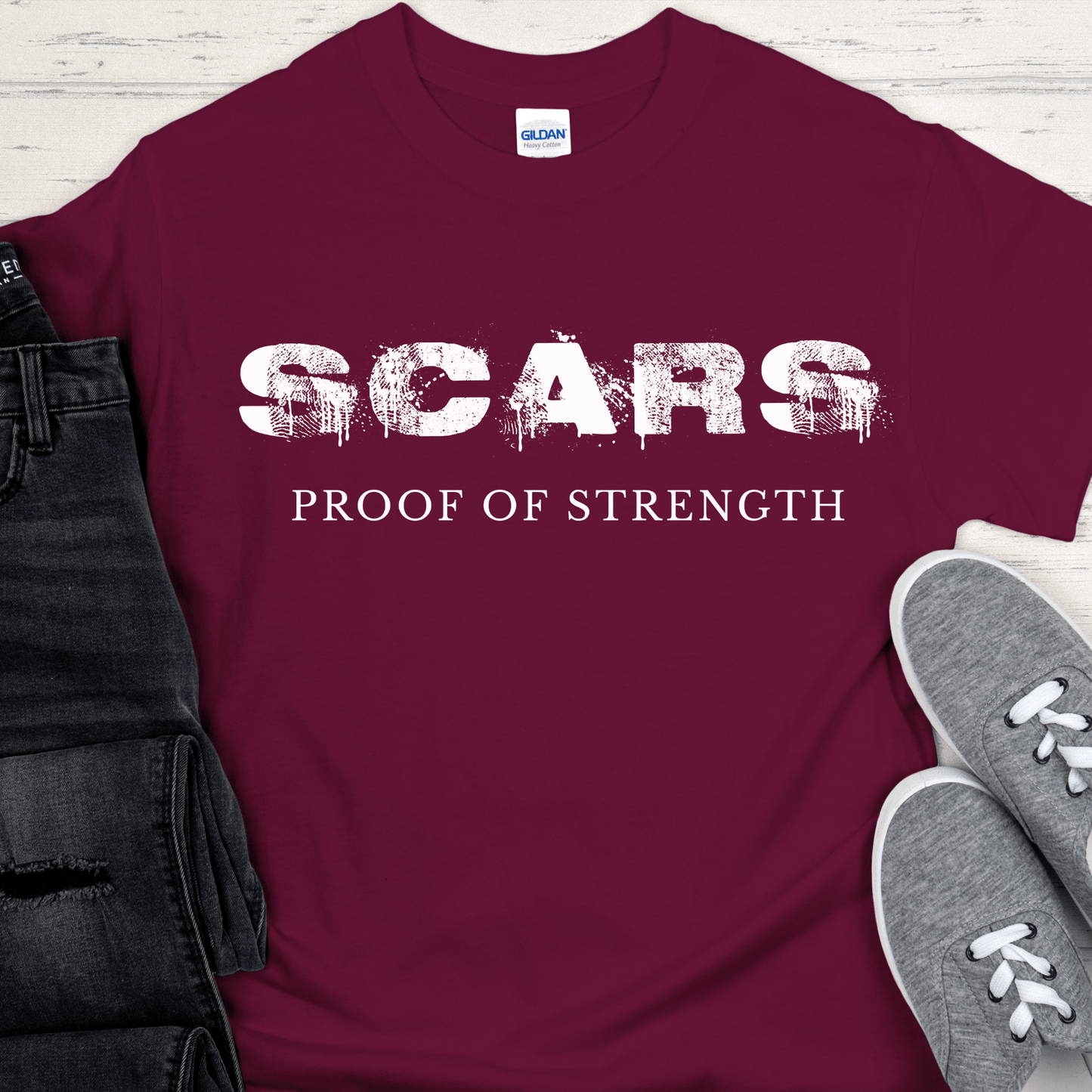 Recovery T-Shirt | Inspiring Sobriety | Scars - Proof of Strength