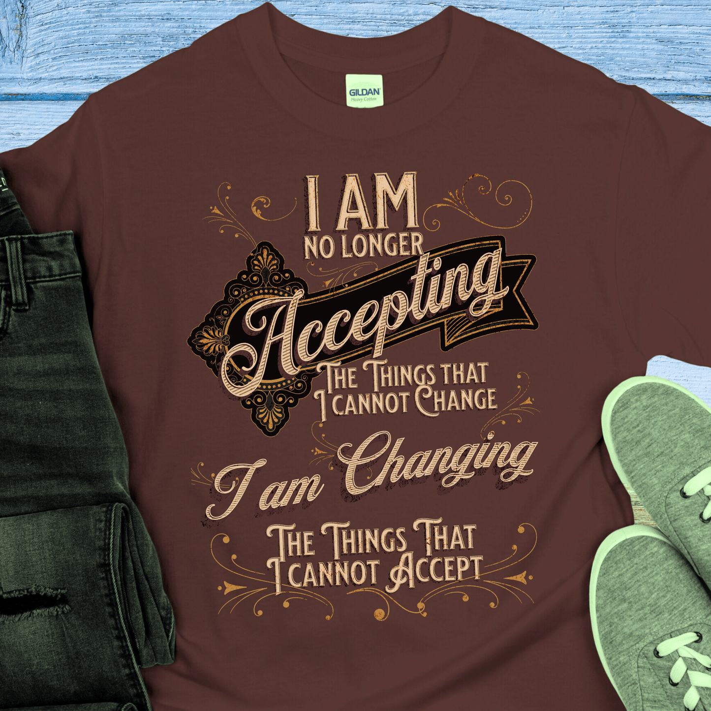 Recovery T-Shirt | Inspiring Sobriety | Serenity Prayer Twist
