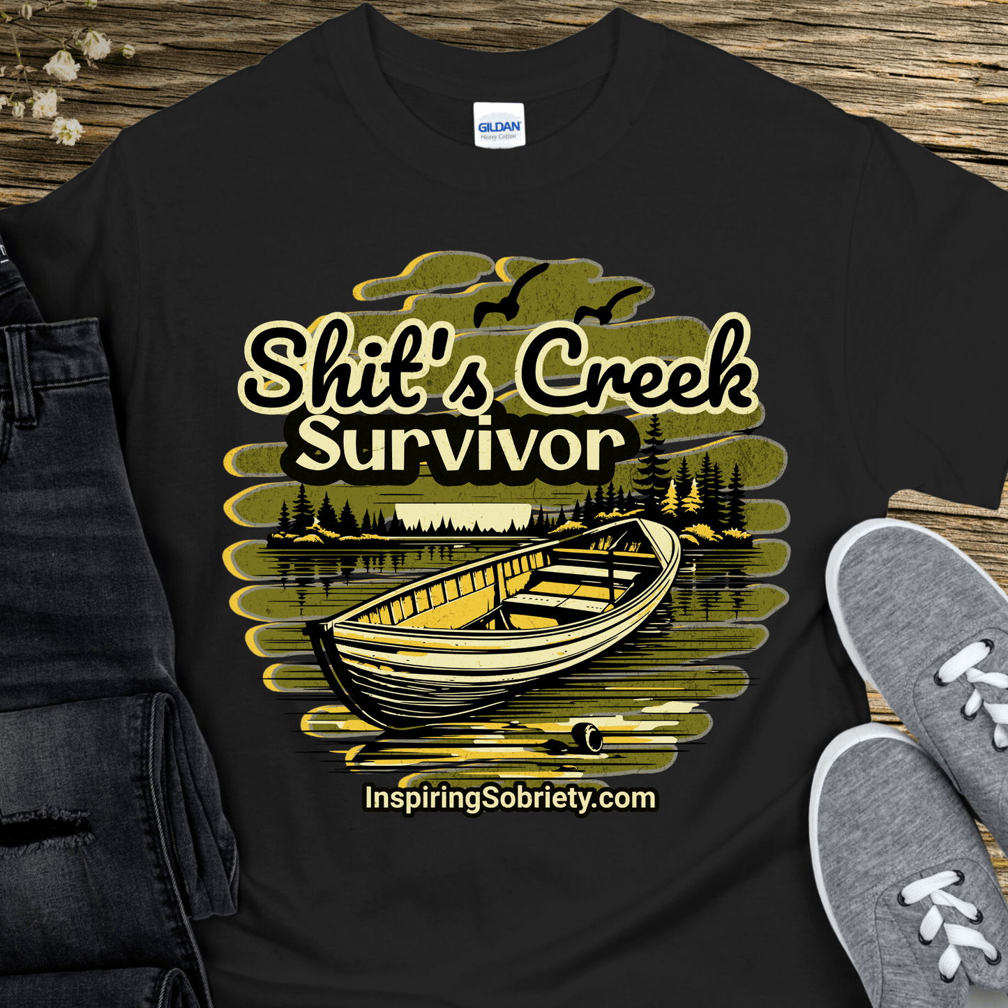 Recovery T-Shirt | Inspiring Sobriety | Sh!t's Creek Survivor