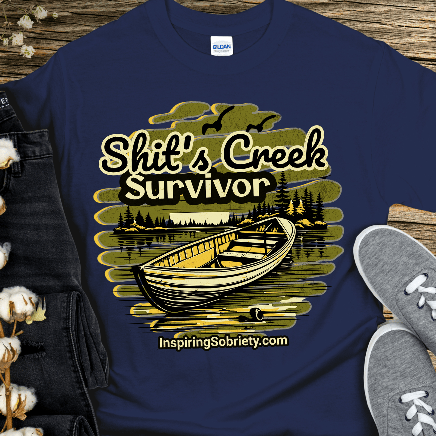 Recovery T-Shirt | Inspiring Sobriety | Sh!t's Creek Survivor