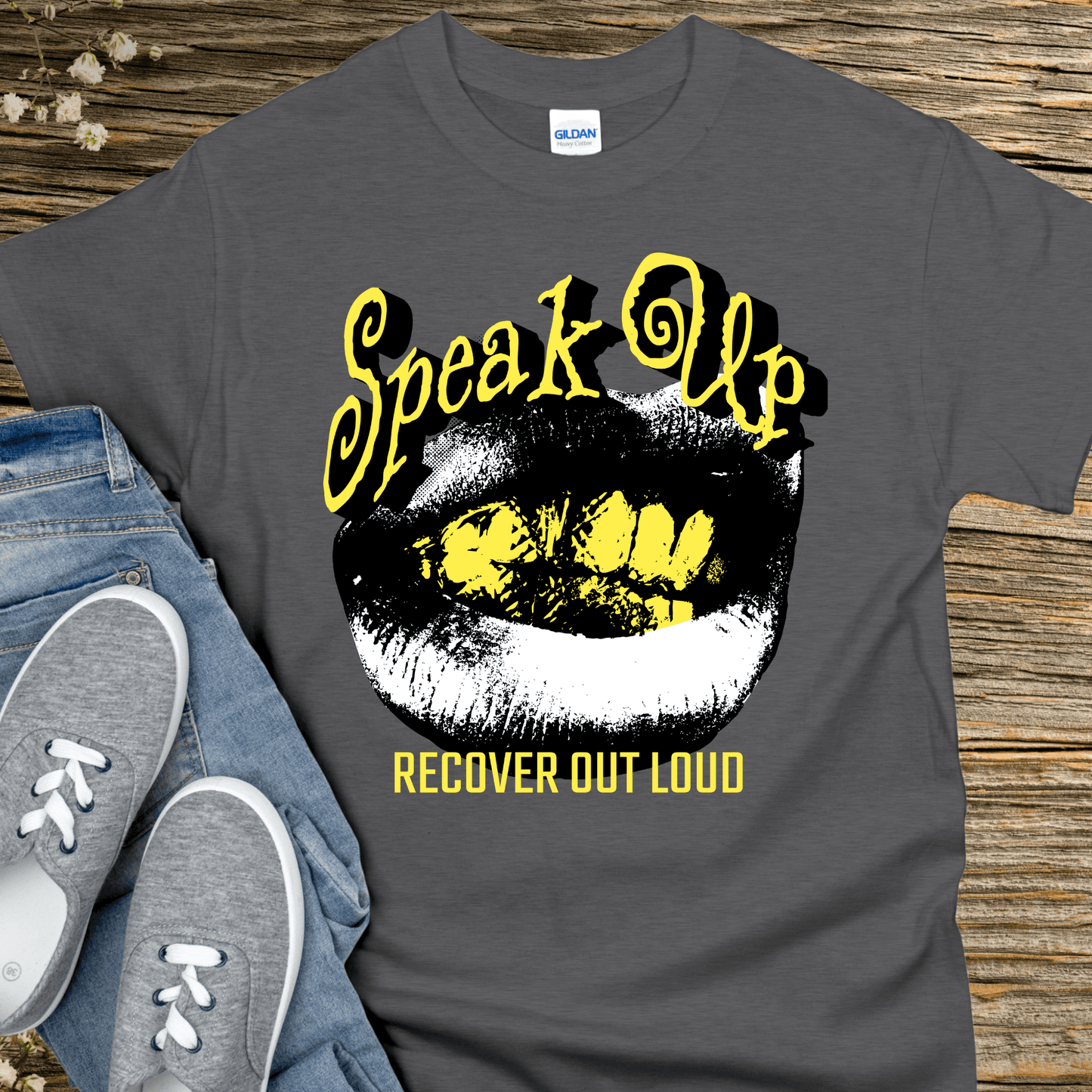 Recovery T-Shirt | Inspiring Sobriety | Speak Up, Recover Out Loud