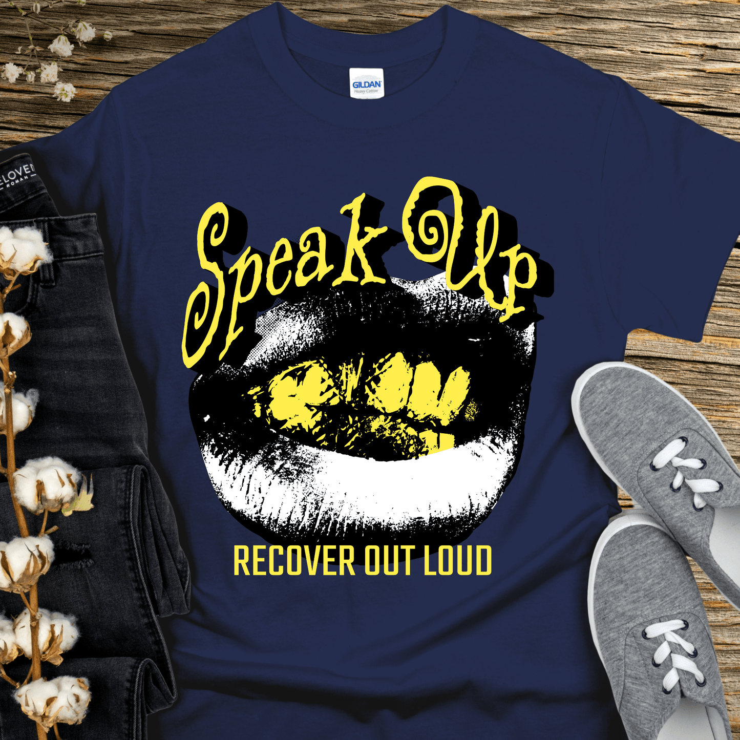 Recovery T-Shirt | Inspiring Sobriety | Speak Up, Recover Out Loud