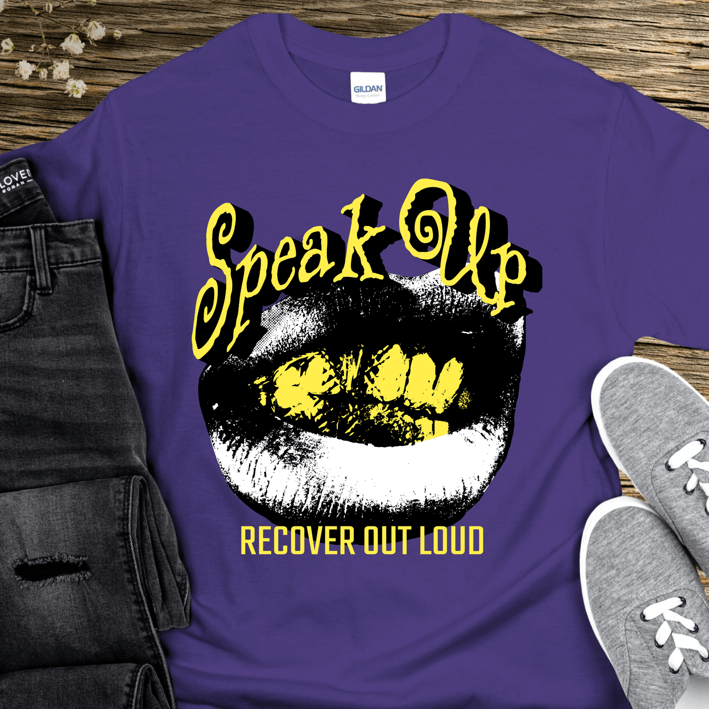Recovery T-Shirt | Inspiring Sobriety | Speak Up, Recover Out Loud