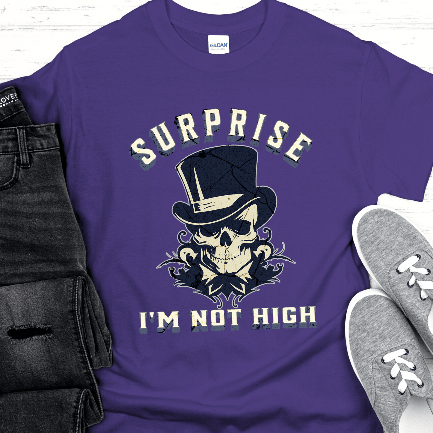 Recovery T-Shirt | Inspiring Sobriety | Surprise I'm Not High