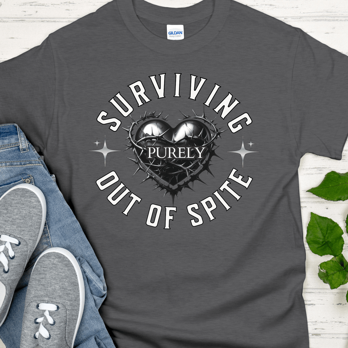 Recovery T-Shirt | Inspiring Sobriety | Surviving Purely Out of Spite