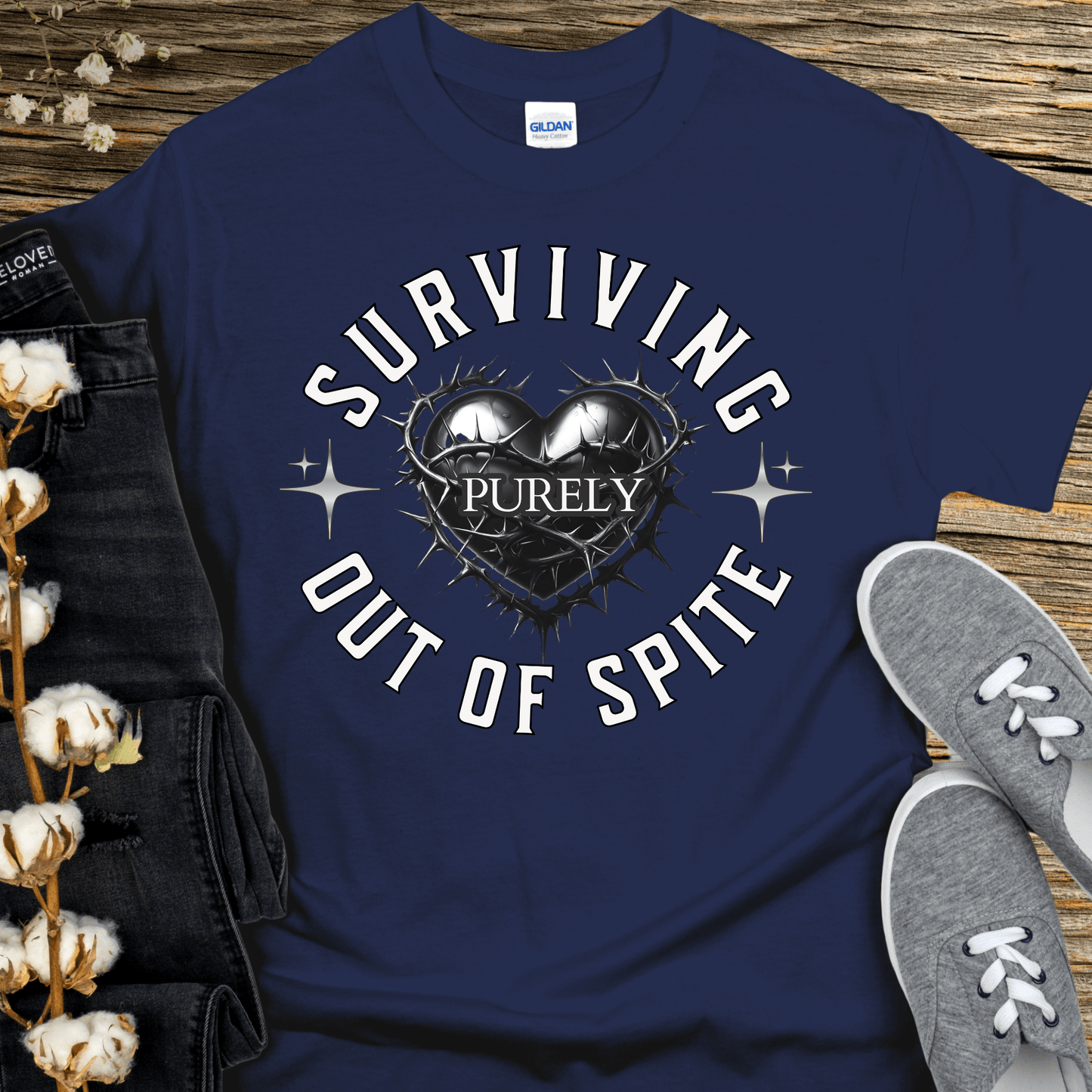 Recovery T-Shirt | Inspiring Sobriety | Surviving Purely Out of Spite
