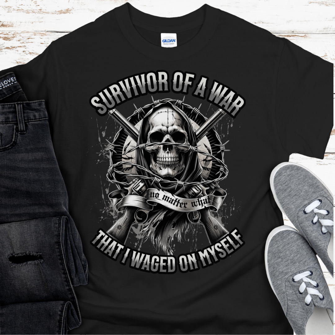 Recovery T-Shirt | Inspiring Sobriety | Survivor of a War I Waged On Myself