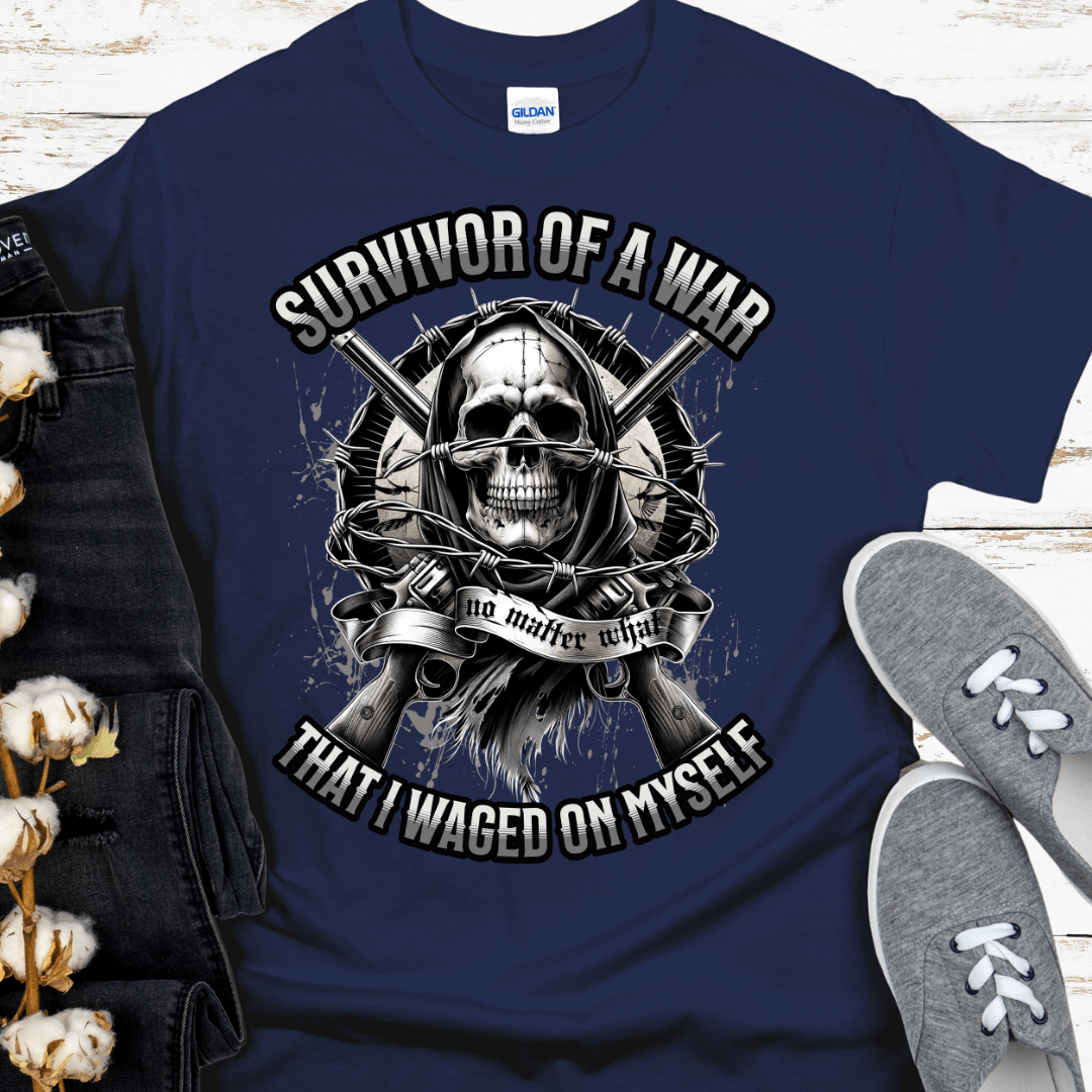Recovery T-Shirt | Inspiring Sobriety | Survivor of a War I Waged On Myself