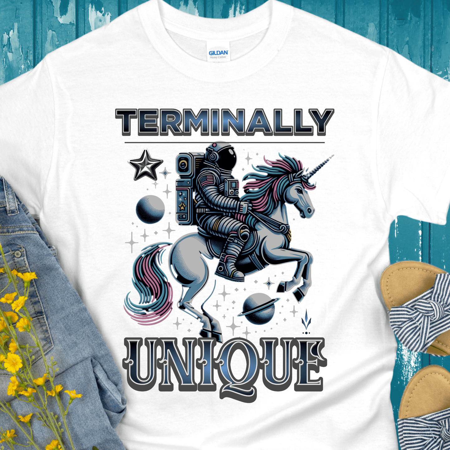 Recovery T-Shirt | Inspiring Sobriety | Terminally Unique Space Unicorn